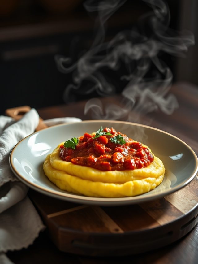 Polenta com Molho Bolonhesa