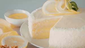 Bolo de Coco com Limão - Blog Alhocomalecrim