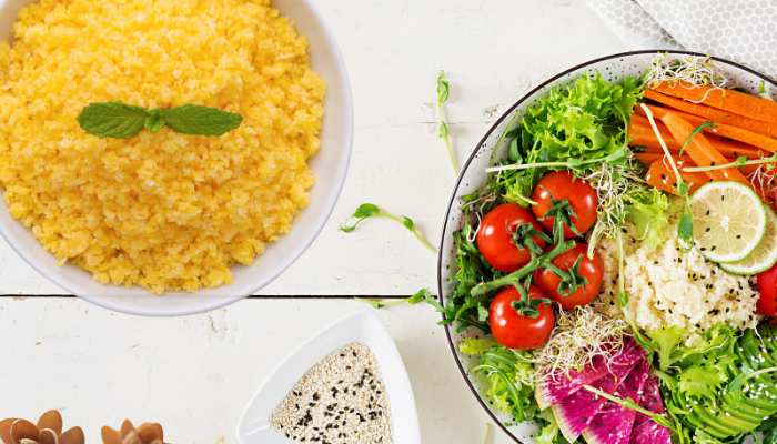 Cuscuz e Legumes Frescos - Blog Alhocomalecrim