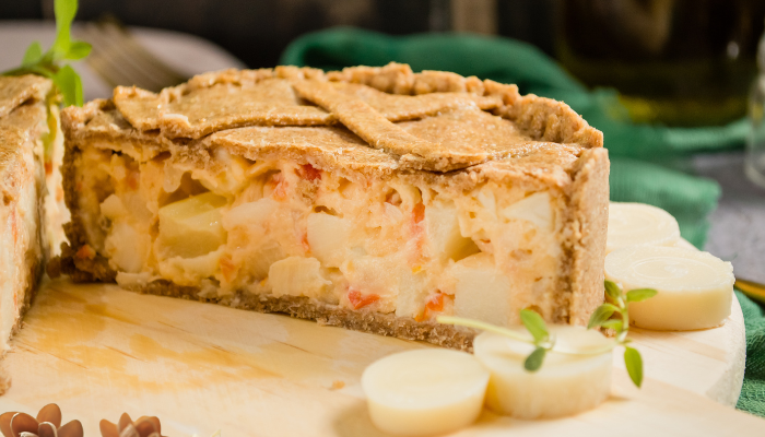 Empadão de Palmito com Catupiry - Blog Alhocomalecrim