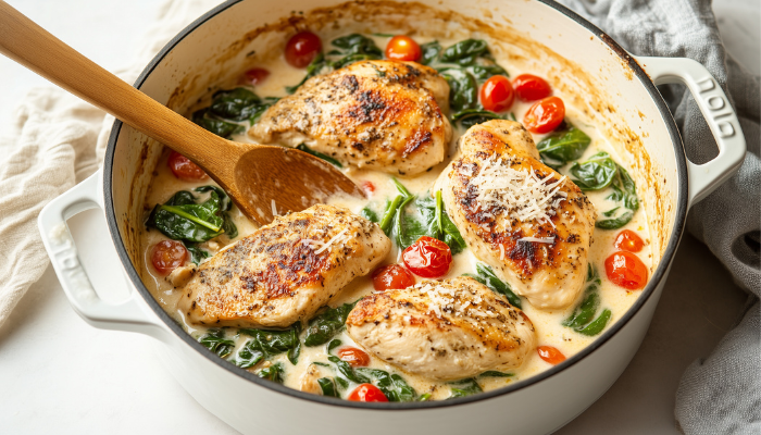 Frango Com Requeijão e Espinafre - Blog Alhocomalecrim