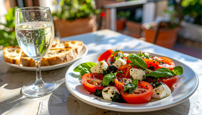 Salada de Tomate com Mozzarella - Blog Alhocomalecrim