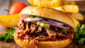 Sanduíche de Carne Desfiada - Blog Alhocomalecrim