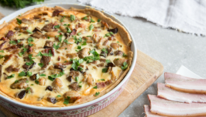 Torta de Frango e Cogumelos - Blog Alhocomalecrim