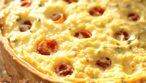 Torta de Queijo com Tomate Seco - Blog Alhocomalecrim