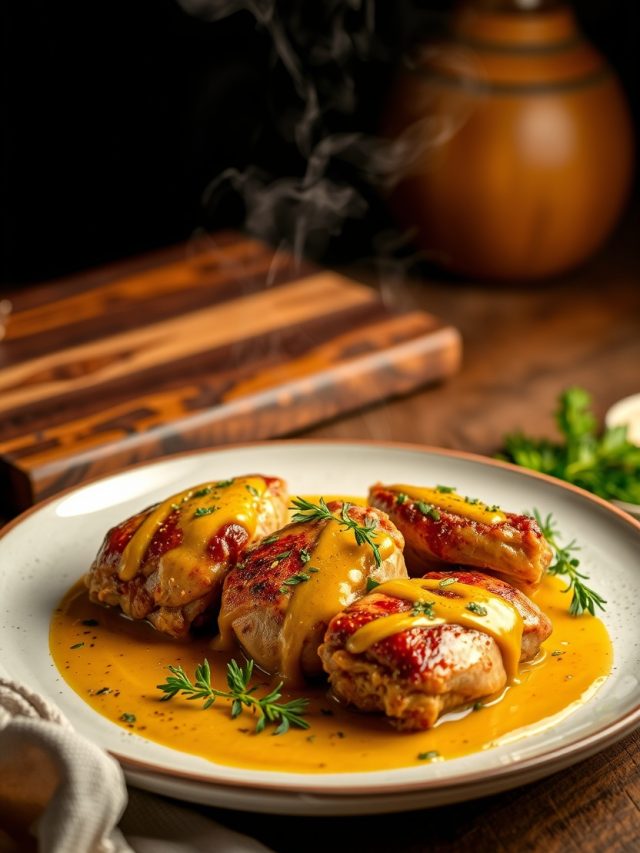 Coxas de Frango com Mostarda