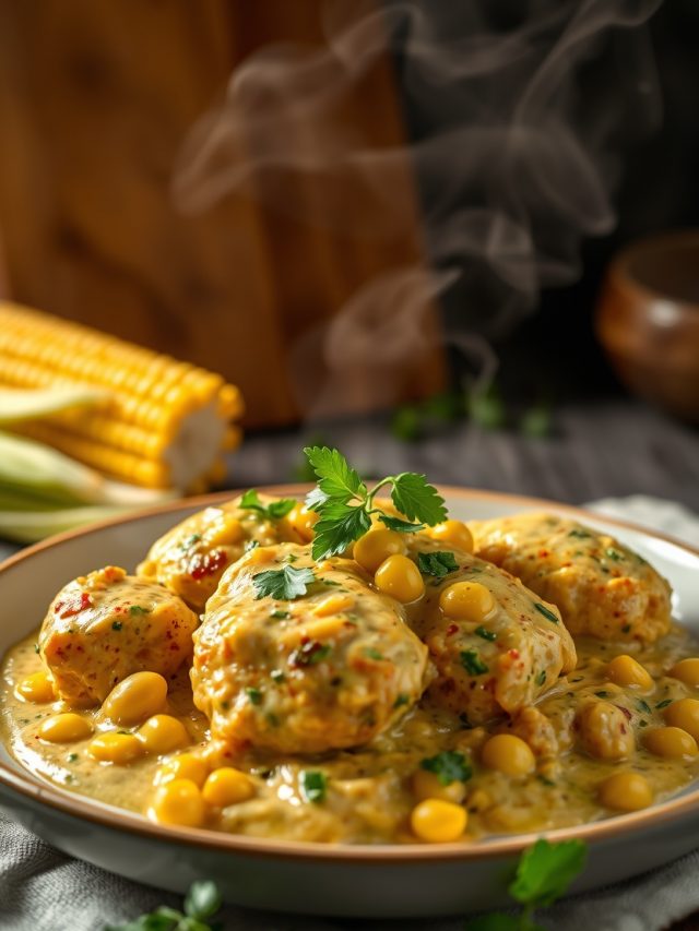 Frango cremoso de milho verde
