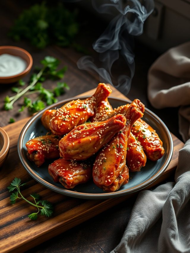 Asas de Frango com Gergelim