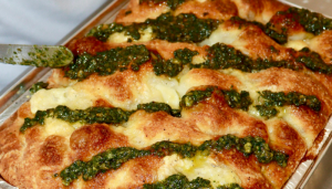 Focaccia de Espinafre - Blog Alhocomalecrim