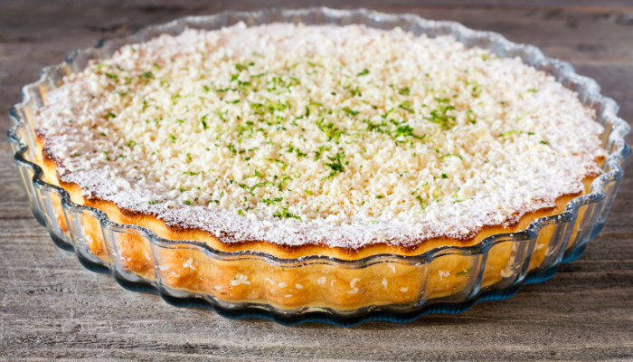 Torta de Limão e Coco Ralado - Blog Alhocomalecrim