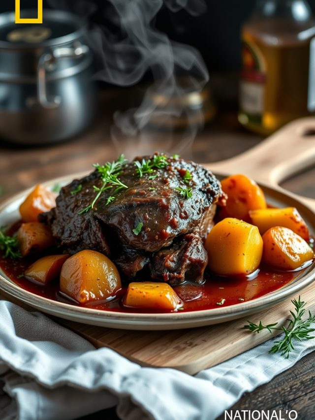 Carne de Panela com Cerveja e Batatas