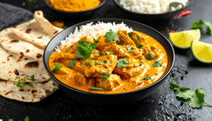 Frango ao Curry com Arroz - Blog Alhocomalecrim