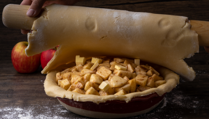 Torta de Maçã Recheada - Blog Alhocomalecrim.com