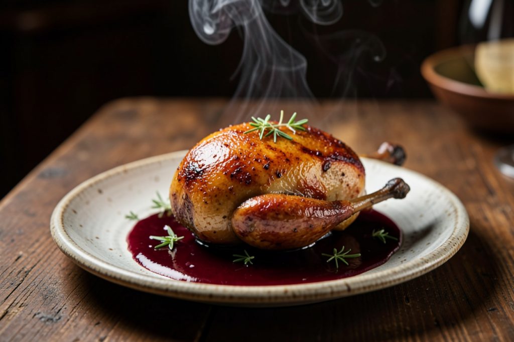 Pato Grelhado com Caldo de Vinho - Blog Alhocomalecrim.com