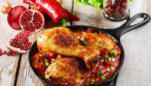 Coxas de Frango com Molho de Romã - Blog Alhocomalecrim.com