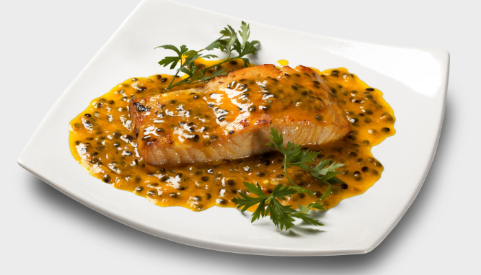 Salmão ao Molho de Maracujá com Coentro - Blog Alhocomalecrim.com