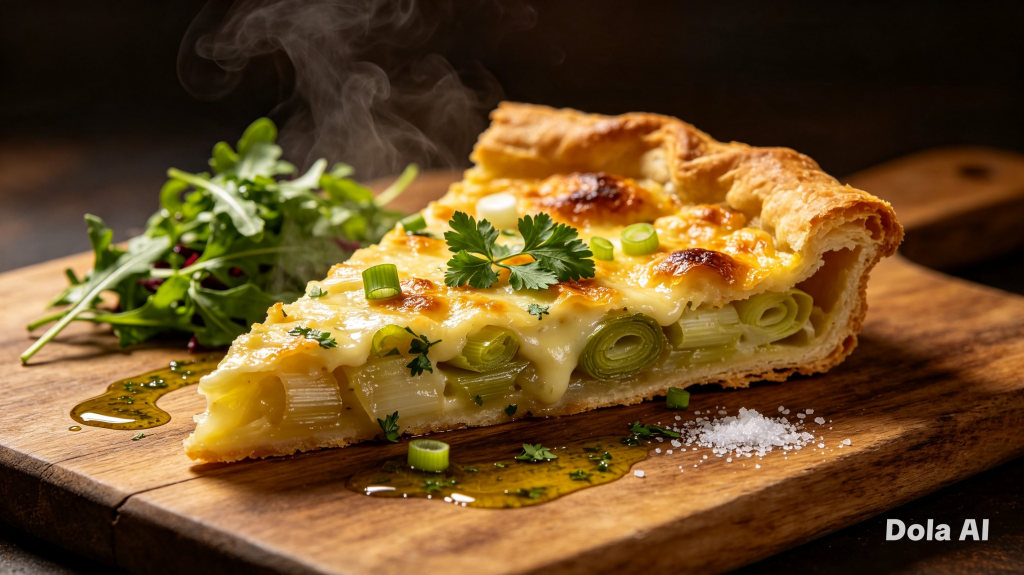 Torta de Alho Poró com Queijo Gruyère - Blog Alhocomalecrim.com