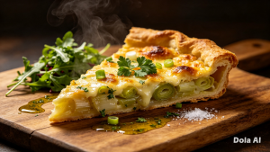 Torta de Alho Poró com Queijo Gruyère - Blog Alhocomalecrim.com