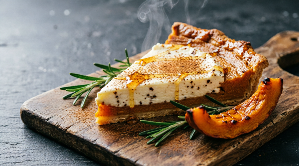 Torta de Abóbora com Queijo de Cabra - Blog Alhocomalecrim.com