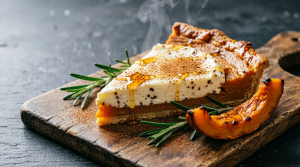 Torta de Abóbora com Queijo de Cabra - Blog Alhocomalecrim.com