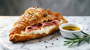 Croissant de Presunto Cru com Ricota - Blog Alhocomalecrim.com