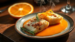 Bacalhau ao Molho de Laranja e Alecrim - Blog Alhocomalecrim.com