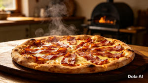 Pizza de Bacon Defumado - Blog Alhocomalecrim.com