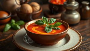 Sopa de Tomate com Manjericão Fresco - Blog Alhocomalecrim.com