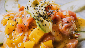 Ceviche de Camarão com Manga Verde - Blog Alhocomalecrim.com