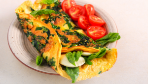 Omelete de Espinafre com Queijo de Cabra - Blog Alhocomalecrim.com