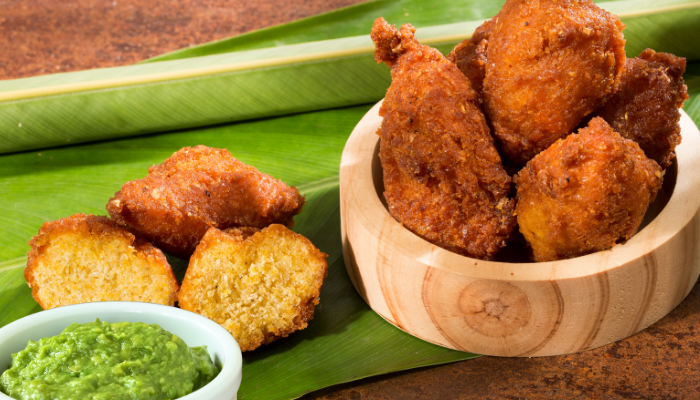Croquete de Milho com Creme de Abacate - Blog Alhocomalecrim.com