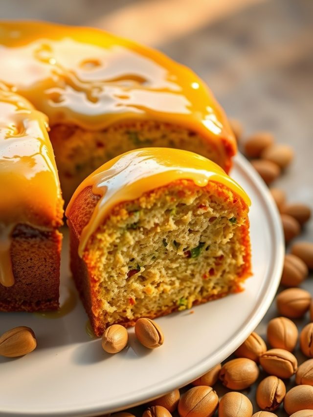 Bolo de Pistache com Mel